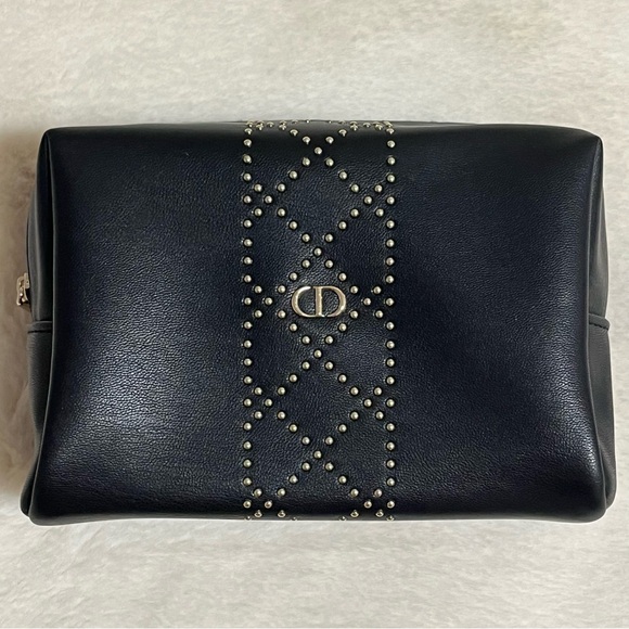 Dior Beauty Black Studded Cosmetic Makeup Pouch Only - Picture 1 of 7